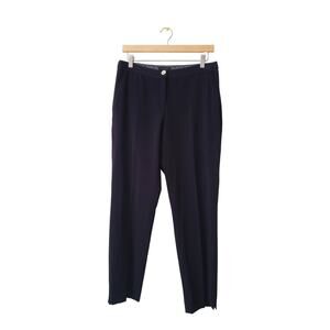 Ted Baker High Rise Flat Front Tapered Leg Trousers Navy Size 3 (US 8)